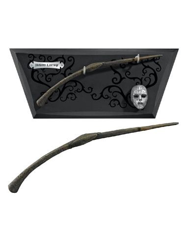 Replica the noble collection harry potter varita en expositor con mascara bellatrix lestrange