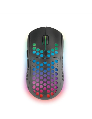 Mouse raton mars gaming wireless inalambrico 6 botones 3200ppp negro