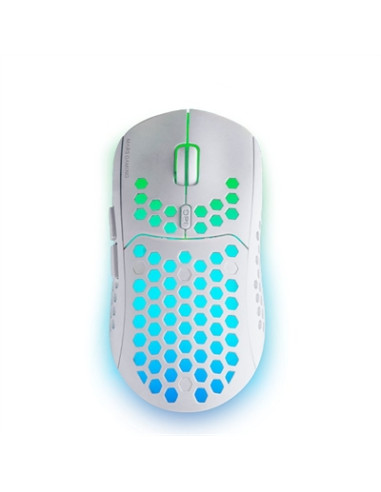 Mouse raton mars gaming mmw3 optico wireless inalambrico 6 botones 3200ppp blanco