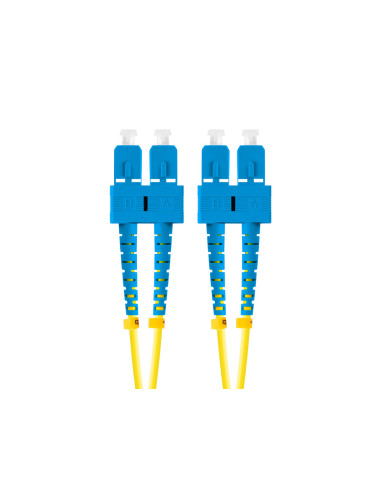 Latiguillo fibra optica sc - upc lanberg 2m mono duplex g657a1 lszh amarillo