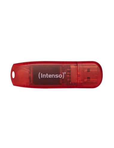 Memoria usb 2.0 intenso rainbow 128gb rojo