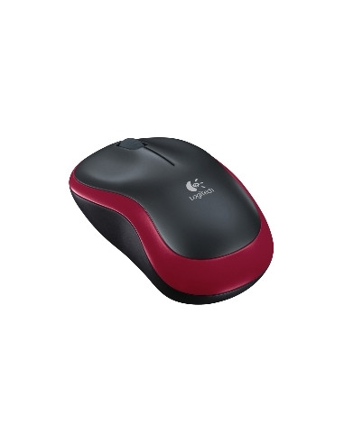 Mouse raton logitech m185 optico wireless inalambrico rojo 2.4ghz