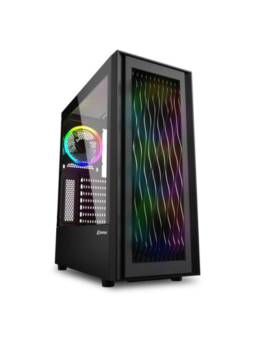 Caja ordenador gaming sharkoon wave atx 2 x usb 3.0 rgb negro