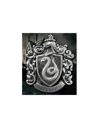 Escudo de pared the noble collection harry potter casa slytherin resina 20 x 28 cm