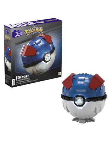 Figura mattel mega construx pokemon jumbo great ball 299 pcs