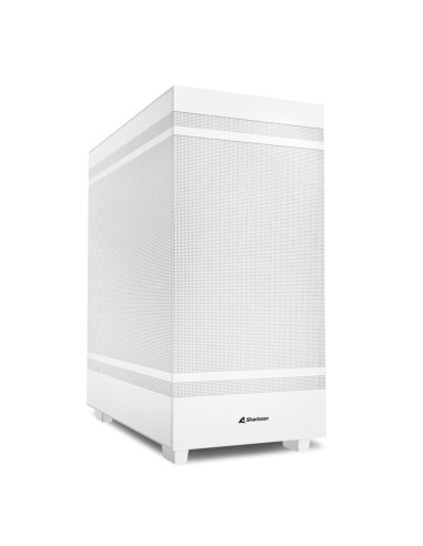 Caja ordenador gaming sharkoon rebel c50 atx 2 x usb 3.2 1 x usb tipo c sin fuente blanco