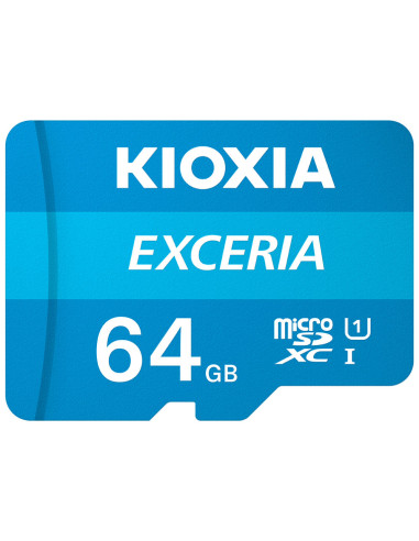 Tarjeta memoria micro secure digital sd kioxia 64gb exceria uhs - i c10 r100 con adaptador