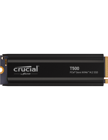 Disco duro interno solido ssd crucial t500 2tb pcie nvme 4.0 x4 con hs