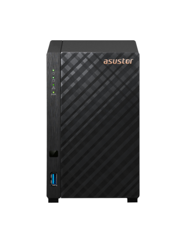 Servidor nas asustor tower 2 bay quad - core 1.7ghz 1gb 2.5gbe x1 usb3.2