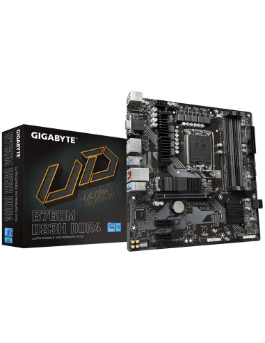 Placa base gigabyte b760m ds3h ddr4 1700 m - atx -  4x ddr4 -  4x sata 6gb - s -  3x usb 3.2 -  2x usb 2.0