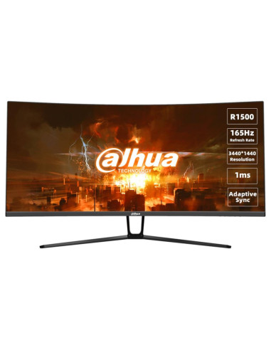 Monitor curvo gaming dahua dhi - lm34 - e330c 34pulgadas wqhd 165hz