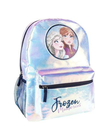 Mochila casual iridiscente cerdá disney frozen 2 anna & elsa azul 36 cm