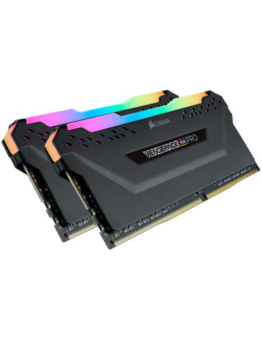 Memoria ram ddr4 16gb kit 2x8 corsair vengeance - pc4 - 25600 -  3200mhz -  c16 rgb negro