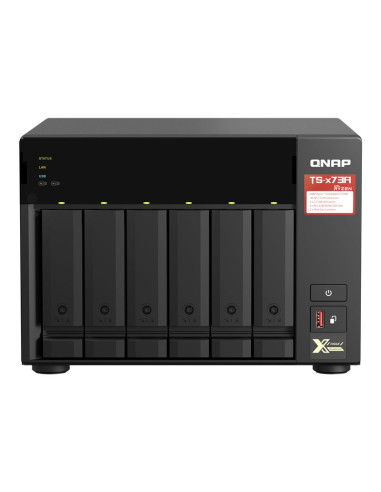 Servidor nas qnap ts - 673a - 8g 8gb 2.5g 6 compartimentos