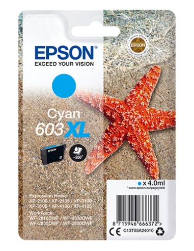 Cartucho tinta epson c13t03a24010 singlepack cian 603xl estrella de mar