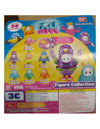 Set gashapon figuras bandai lote 50 articulos fall guys 14 variaciones crown edition