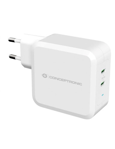 Cargador conceptronic pd 2 puertos usb - c althea - 100w - blanco