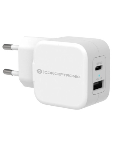 Cargador conceptronic pd 1 puerto usb - c althea - 20w - blanco