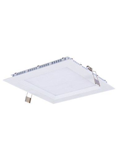 Downlight led silver electronics gort cuadrado y empotrable 1300 -  18w -  6000k blanco