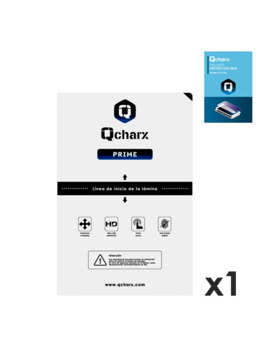 Laminas de proteccion frontales qcharx hidrogel prime qx1 1 unidad