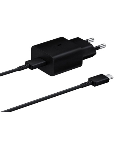 Cargador samsung ep - t1510 usb tipo c  negro + cable usb tipo c 15w