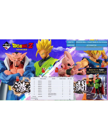 Ichiban kuji banpresto dragon ball crash!! battle for the universe lote 80 articulos