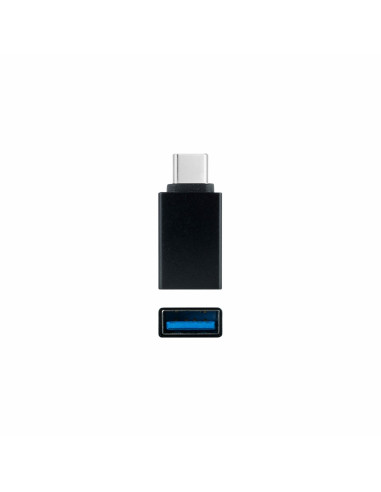 Adaptador usb tipo a a usb tipo c nanocable negro - hembra -  macho