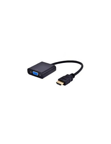 Cable adaptador gembird hdmi - vga -  macho - hembra con audio jack de 3.5