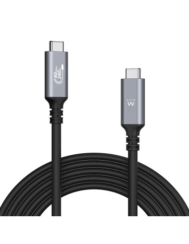 Cable usb tipo c ewent thunderbolt 1m - macho - macho