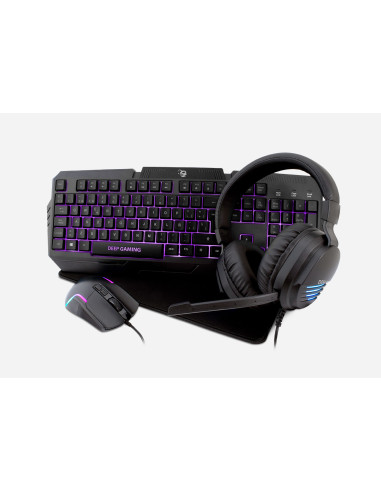 Kit teclado + raton + auriculares + alfombrilla deep gaming x - wing 2