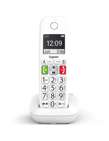 Telefono fijo inalambrico gigaset e290 blanco 150 numeros -  21 tonos