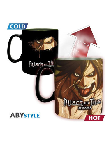 Taza abystyle attack on titan shingeki no kyojin titan eren s3 460 ml