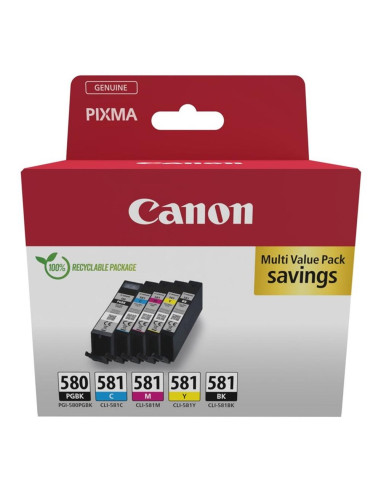 Multipack canon pgi - 580 pgbk + cli - 581 cymbk