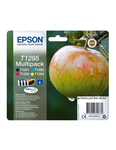 Multipack tinta epson c13t12954012 negro -  cian -  magenta -  amarillo manzana