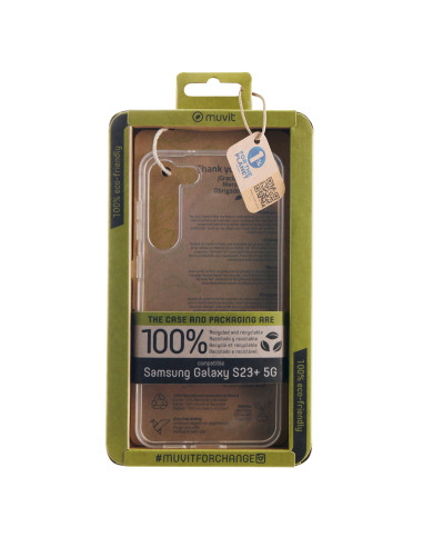 Funda muvit recycletek para samsung galaxy s23+ 5g transparente