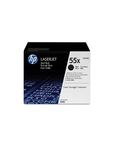 Toner hp 55x ce255xd negro 12500 paginas ce528a -  ce526a