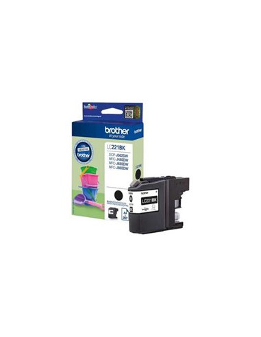 Cartucho tinta brother lc221bk negro 260 paginas dcpj562dw -  mfcj480dw -  mfcj680dw