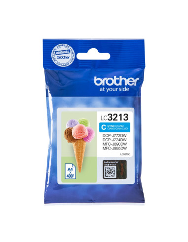 Cartucho tinta brother lc3213c cian 400 paginas