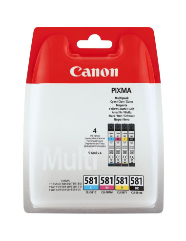 Multipack tinta canon cli 581 pixma tr7550 - ts6150 - ts6151 - ts8150 - ts8151 - ts8152 - ts9150 - ts9155