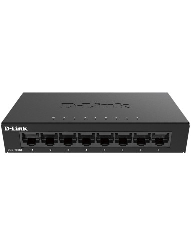 Switch d - link 8 puertos gigabyte plug & play metal