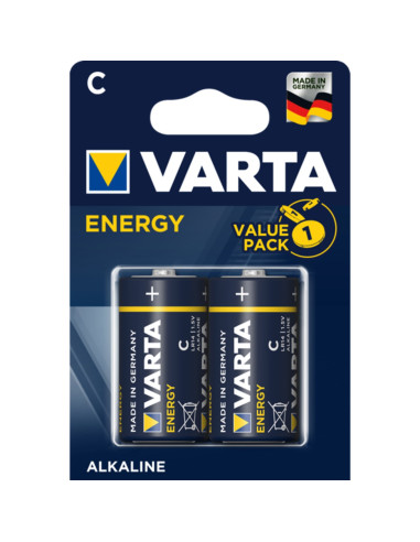 Blister pilas varta alcalinas energy lr14 c -  2 pilas