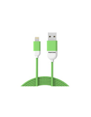 Cable nylon pantone lightning a usb 1.5m verde