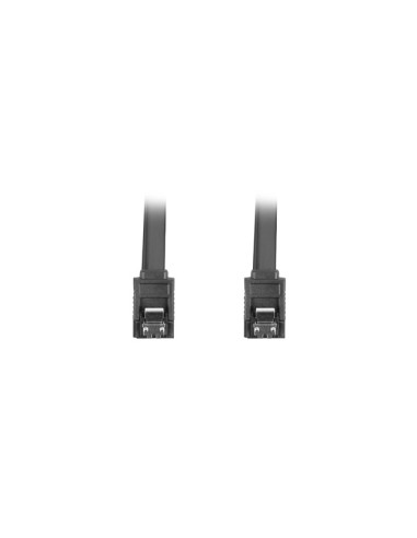 Cable sata iii lanberg 6gb - s hembra hembra clip metal 30cm negro