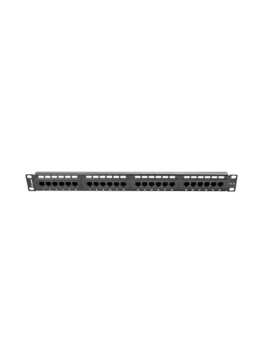 Patch panel lanberg cat.5e utp 24 puertos 1u rack 19 negro