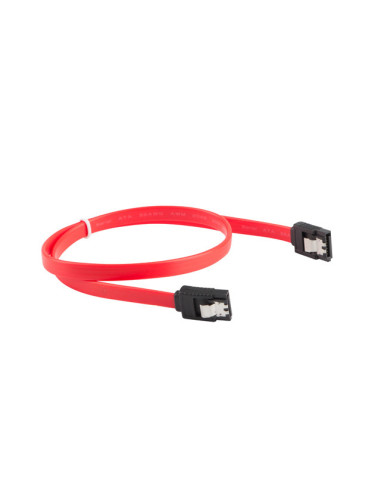 Cable sata iii lanberg 6gb - s hembra hembra clip metal 30cm rojo