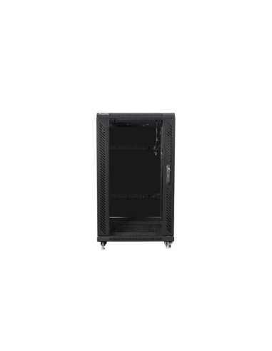 Armario rack lanberg 22u 600x600 autoensamblado 19pulgadas hasta 60kg negro