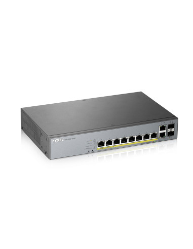 Switch 12 puertos zyxel gs1350 - 12hp 12x gigabit poe 130w gestionable enracable