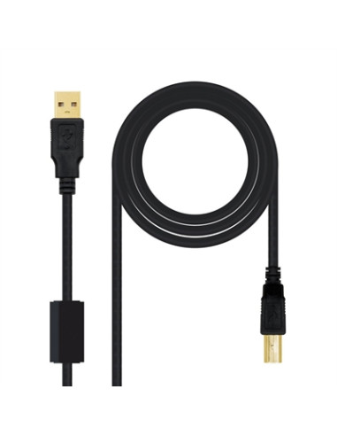 Cable usb 2.0 tipo a usb tipo b nanocable 3m negro macho - macho