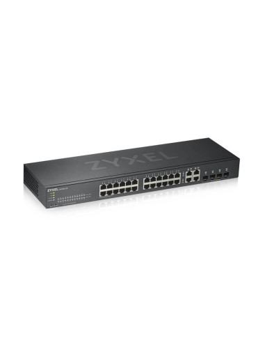 Switch 28 puertos zyxel smart managed serie gs 24 puertos gigabit ethernet + 4 puertos sfp