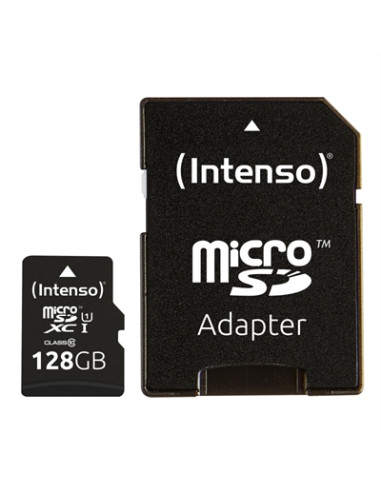 Tarjeta micro sd intenso 128gb uhs - i cl10 + adaptador sd